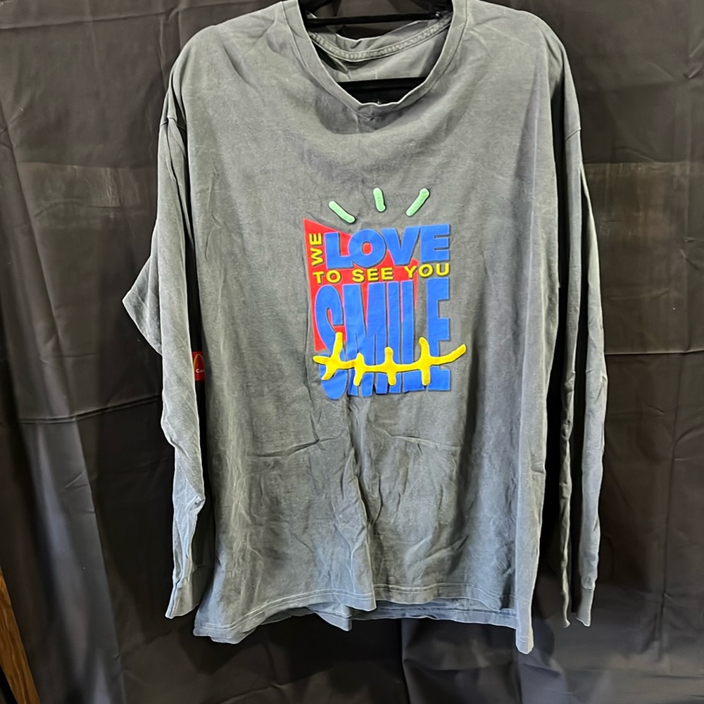 Travis Scott McDonald’s Smile Long Sleeve T-shirt Large Cactus Jack